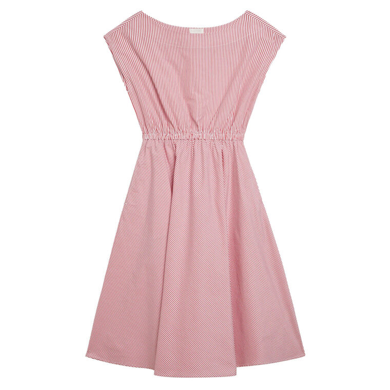 Demi Short Sleeve Boatneck Stripe Midi Dress image number null