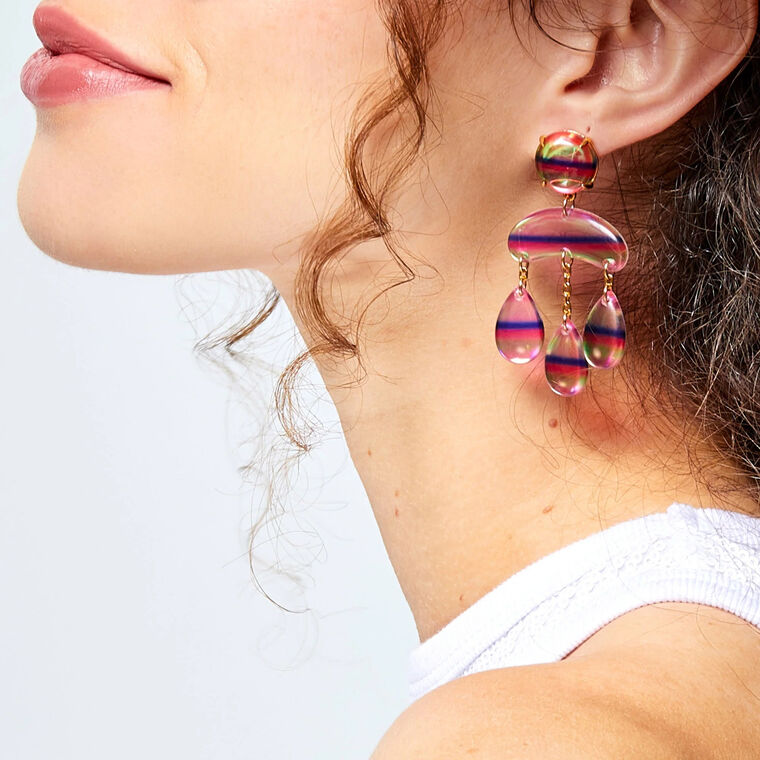 Raindrop Fringe Earrings image number null