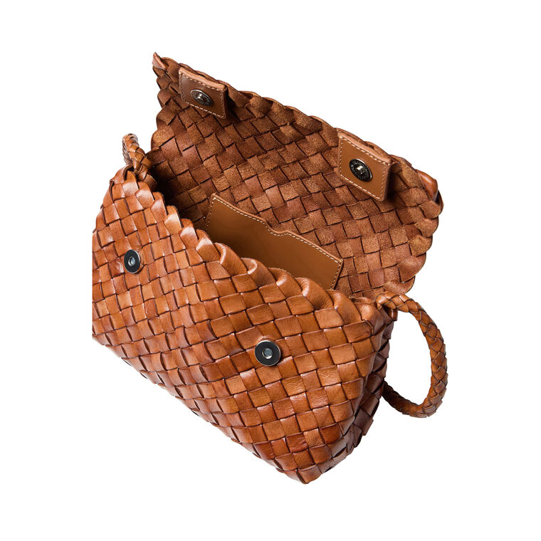 Vinnie Woven Leather Crossbody Bag image number null