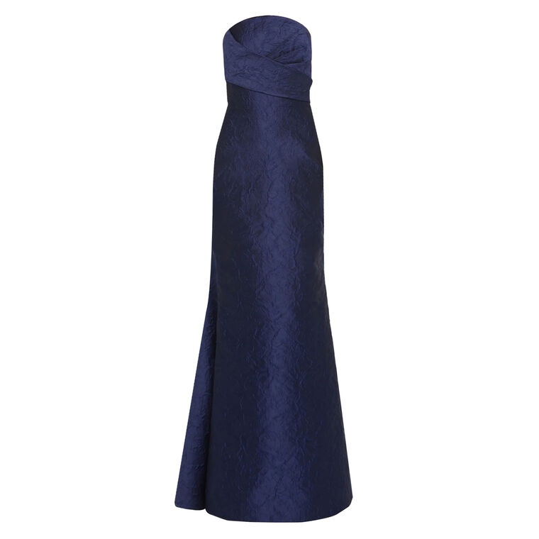 Harlow Strapless Floor-Length Jacquard Gown image number null