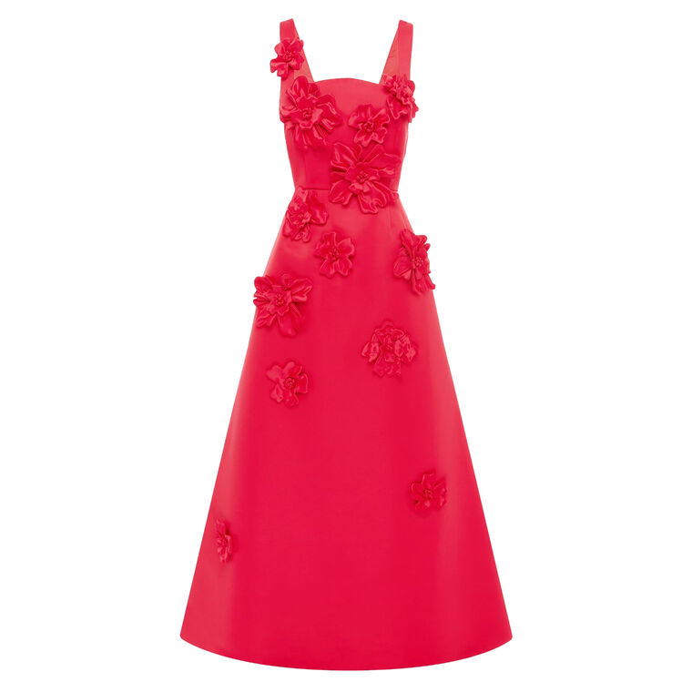 Rianne Sleeveless Floral Applique Maxi Dress image number null