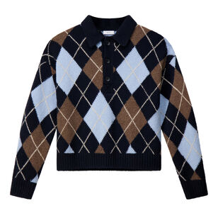 Lennon Argyle Polo Sweater