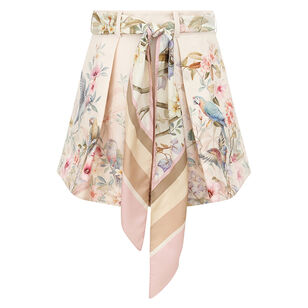 Rebellion Scarf Belted Tuck Short