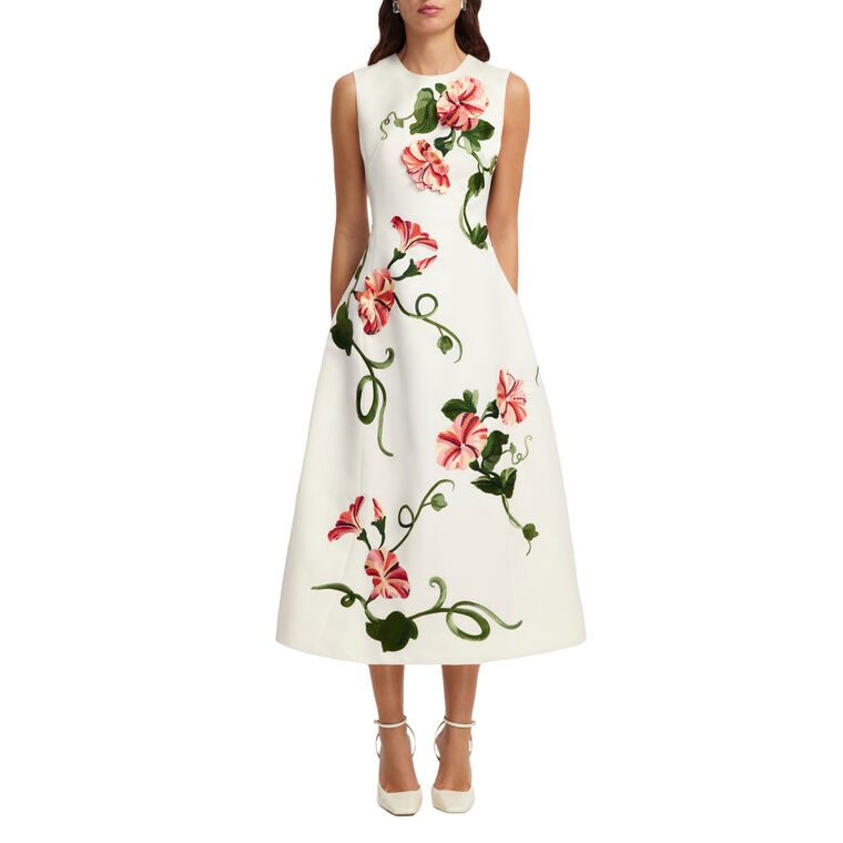 Cleo Applique Sleeveless Midi Dress image number null