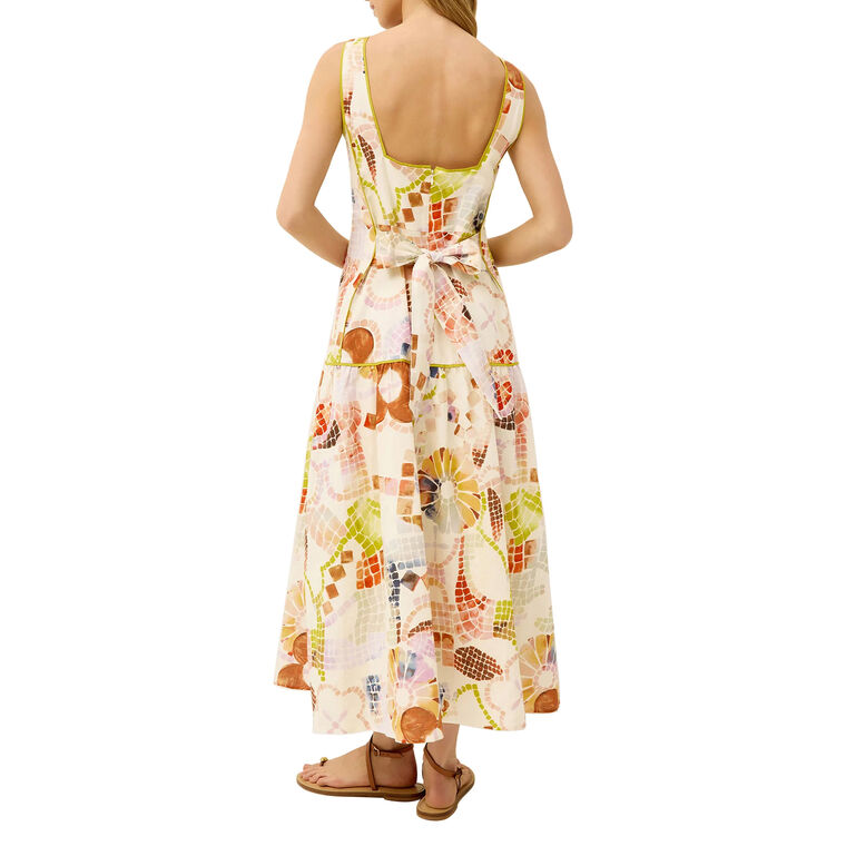 Jada Sleeveless Drop-Waist Midi Dress image number null