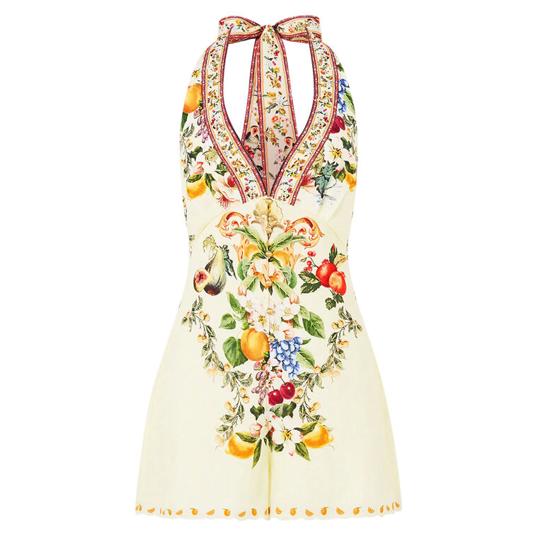 Button Front Halter Playsuit image number null
