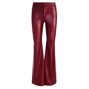 Andrew Mid Rise Vegan Leather Slim Bootcut Pant