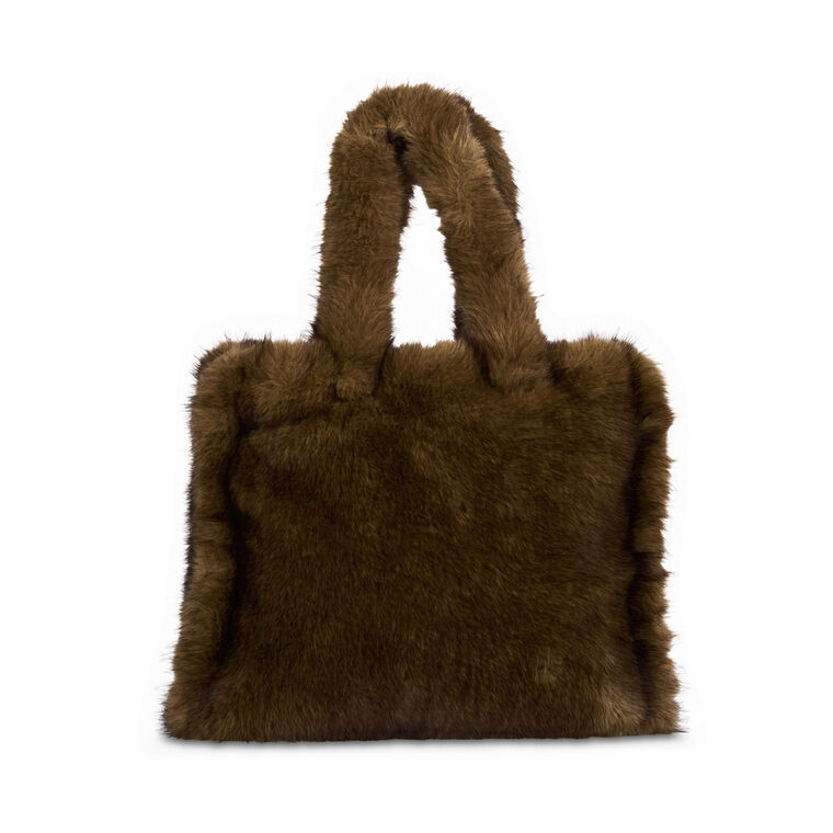 Oversized Faux Fur Tote image number null