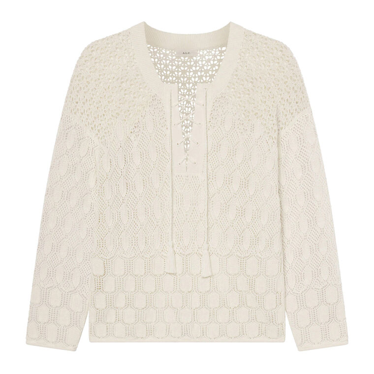 Keri Crochet Knit Sweater image number null