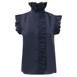 Marfa Short Sleeve Ruffle Detail Top