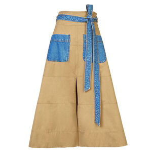 Hudson Belted A-Line Midi Skirt