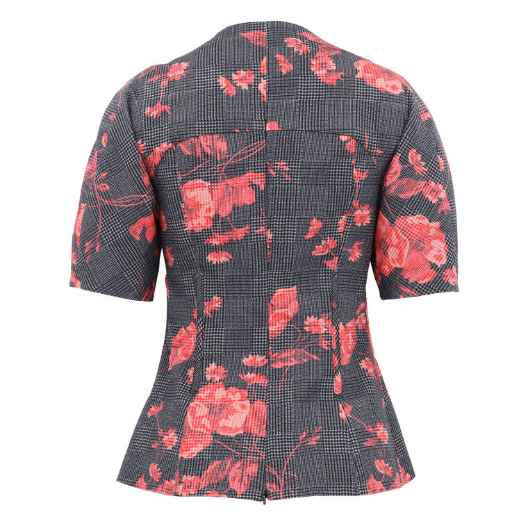Floral Check Bustier Top image number null