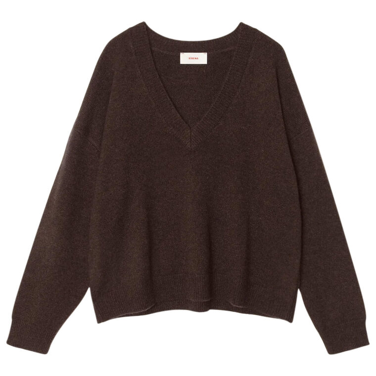Jodie Long Sleeve V-Neck Cashmere Sweater image number null