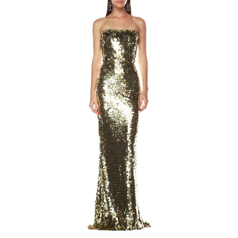 Farah Sequin Strapless Gown image number null