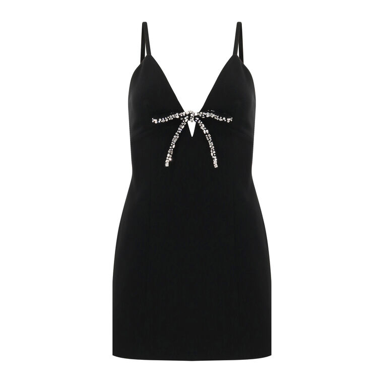 Adele Embellished Bow Mini Dress image number null