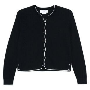Textured Stitch Crew Neck Cardigan