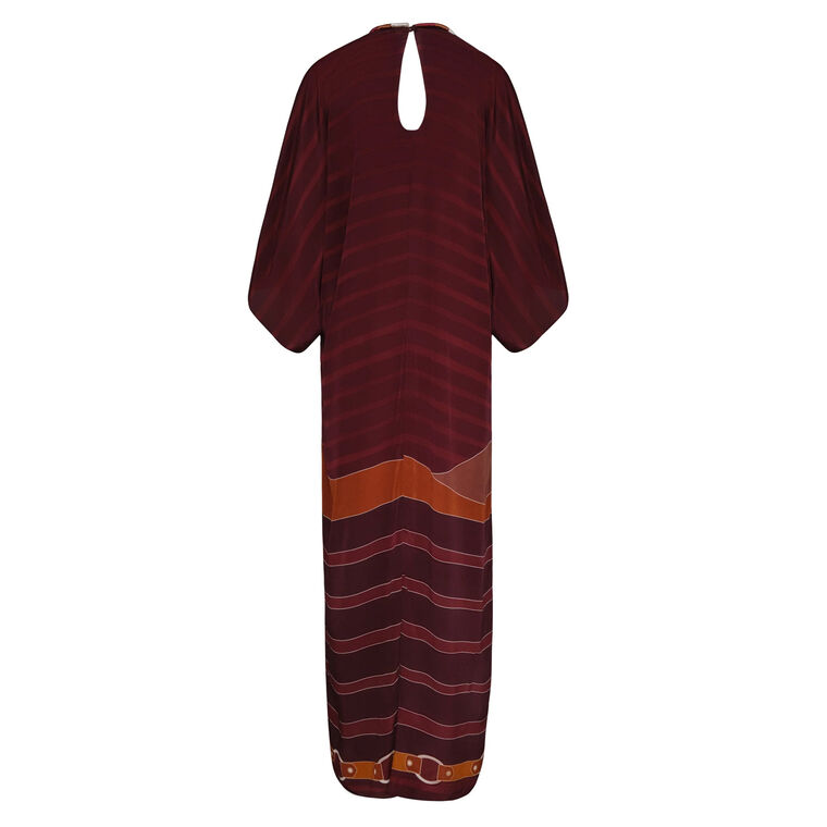 Andina Hand-Embroidered Crepe De Chine Maxi Tunic image number null