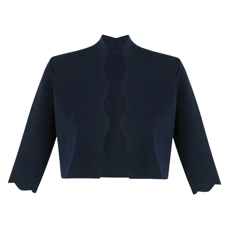 Scallop Trim Knit Bolero image number null