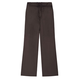 Maroon Wide-Leg Corduroy Pants