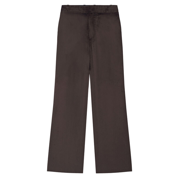 Maroon Wide-Leg Corduroy Pants image number null