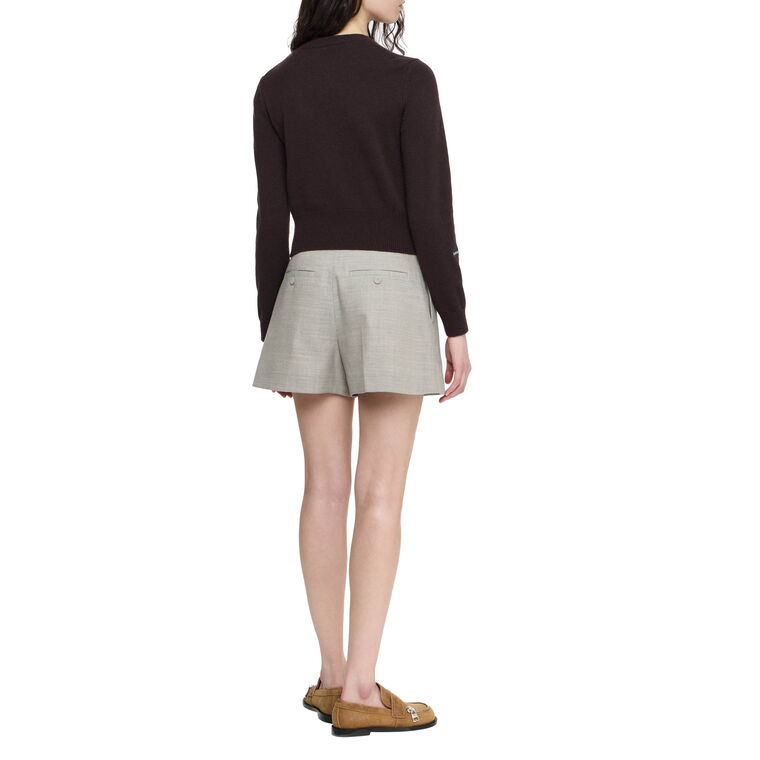 Embroidered Wool Cardigan image number null