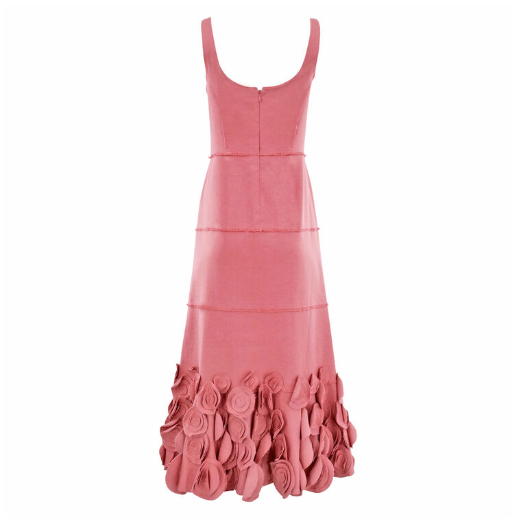 Demina Sleeveless Geometric Applique Midi Dress image number null
