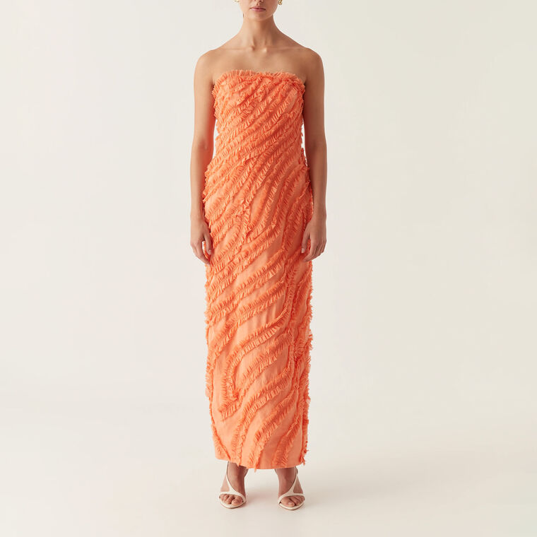 Terrene Frill Maxi Dress image number null