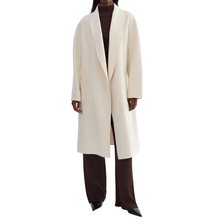 Thara Shawl Collar Wool Coat image number null