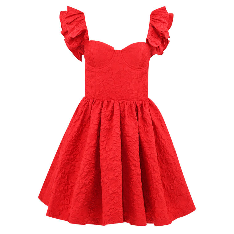 Bina Ruffle Sleeve Mini Dress image number null