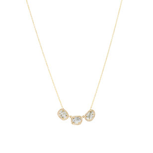 Small Triple Sliced Diamond Necklace