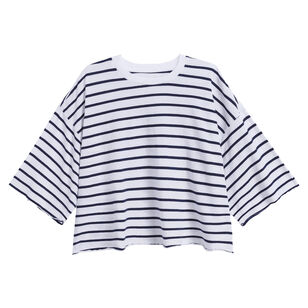 Presley Oversized Crop Short Sleeve Tee