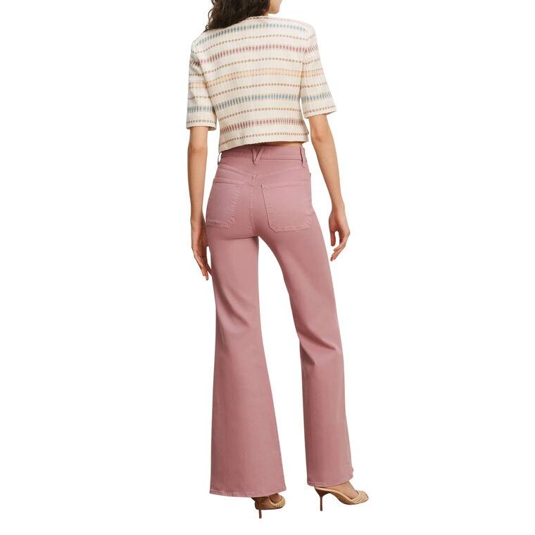 Orville Short Sleeve Cropped Striped Tweed Jacket image number null