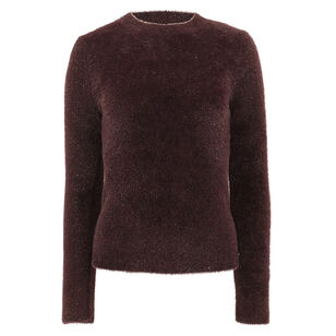 Metallic Eyelash Pullover Sweater
