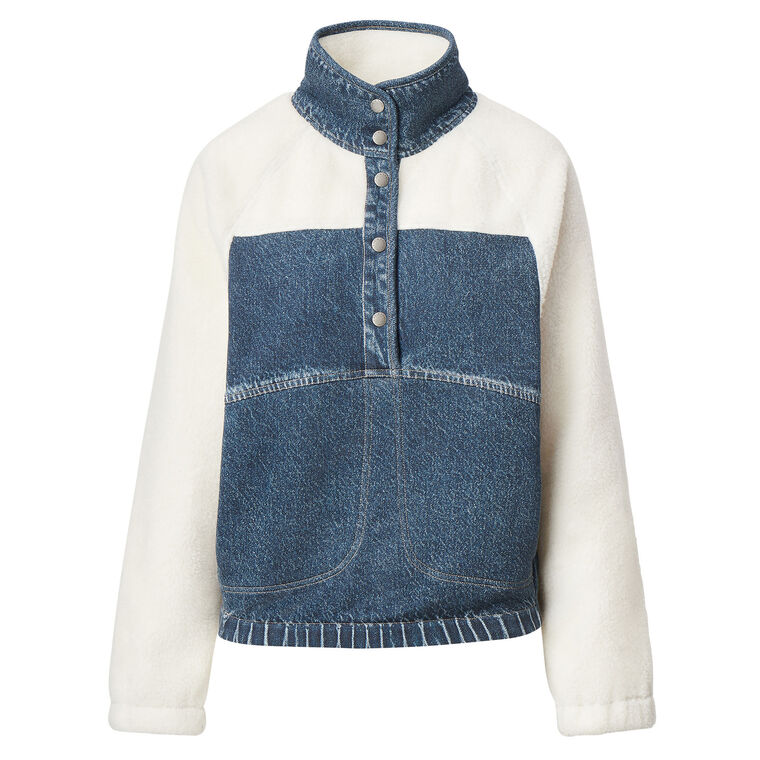 Miramar Fleece Sherpa Long Sleeve Popover Top image number null