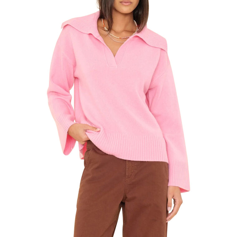 Mattia Long Sleeve V-Neck Cashmere Sweater image number null
