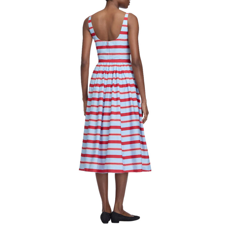 Eglantine Sleeveless Belted Organic Cotton Midi Dress image number null