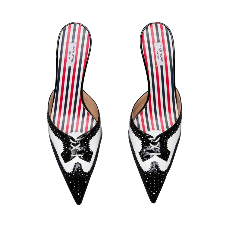 75mm Soft Patent Heeled Mule image number null