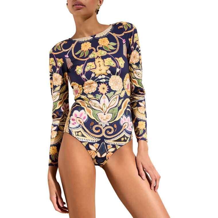 Robin Open-Back One-Piece Rashguard Swimsuit image number null
