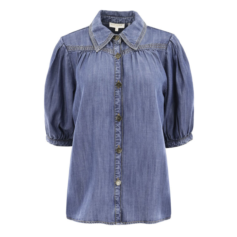 Noah Chambray Short Sleeve Top image number null