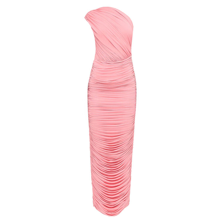 Emina One-Shoulder Ruched Maxi Dress image number null