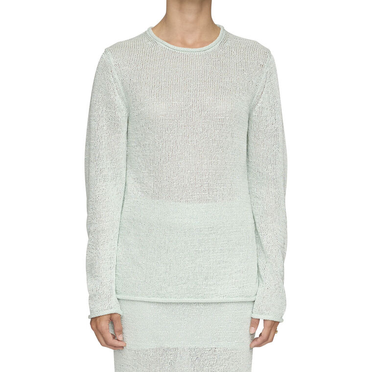 Ash Long Sleeve Open Knit Sweater image number null