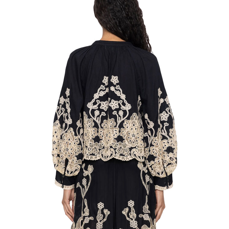 Gracelyn Long Sleeve Lace Detail Top image number null