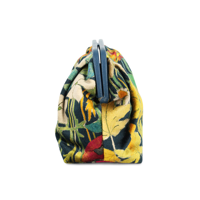 Susan Printed Velvet Clutch image number null
