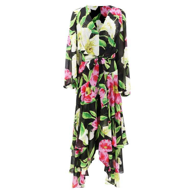 Courtney Floral Ruffled Maxi Dress image number null