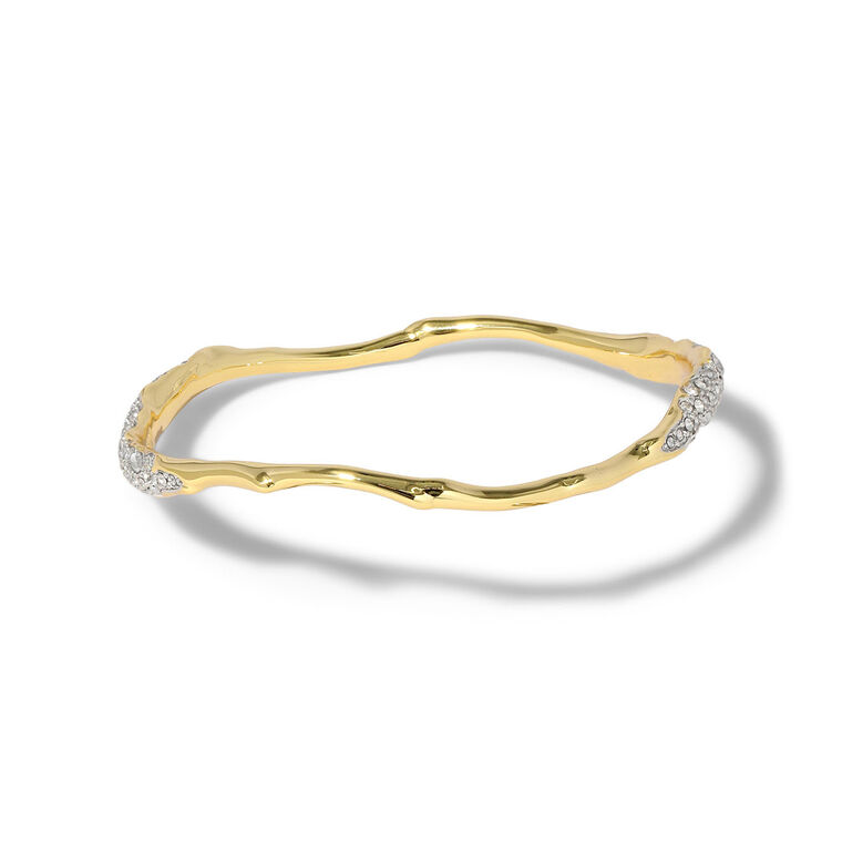 Sonales Gold Crystal Small Skinny Bangle Bracelet image number null