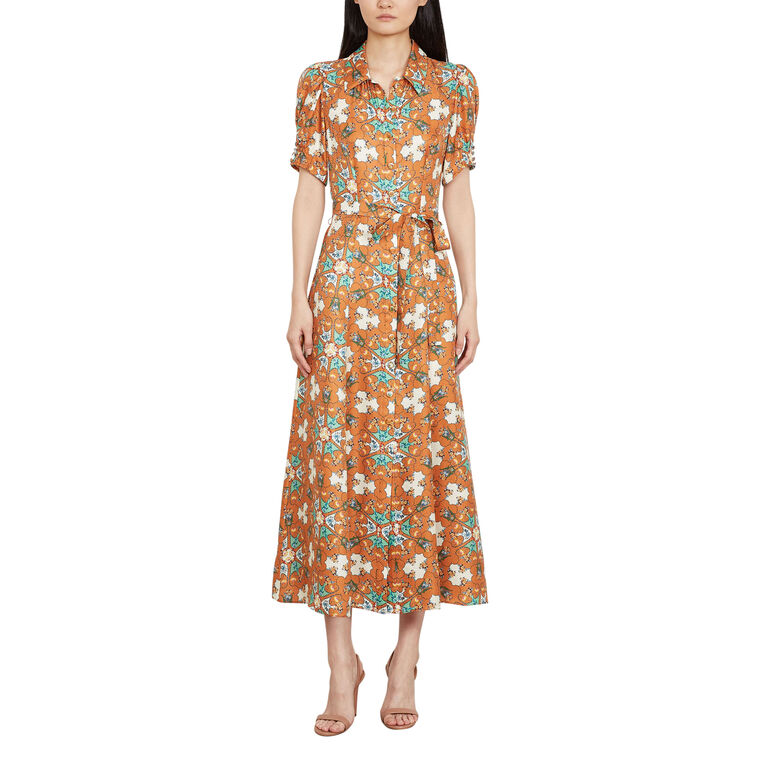 Vanessa-D Short Sleeve Midi Dress image number null