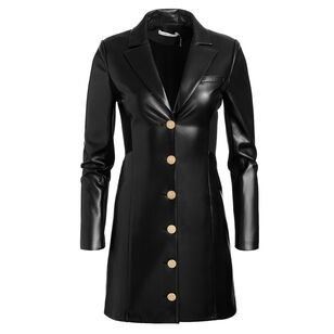 Michelle Fitted Vegan Leather Blazer Mini Dress