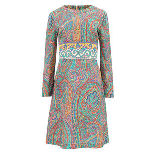 Arnica Print Long Sleeve Jersey Mini Dress