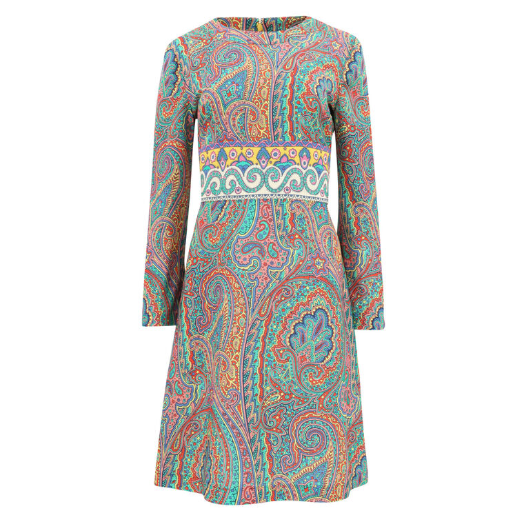 Arnica Print Long Sleeve Jersey Mini Dress image number null
