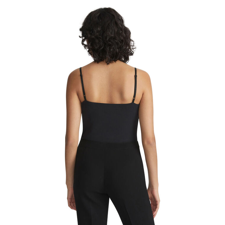 V-Neck Mesh Jersey Camisole With Adjustable Straps image number null